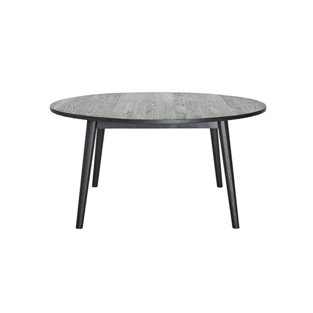 Vaasa oak round dining table black 120cm