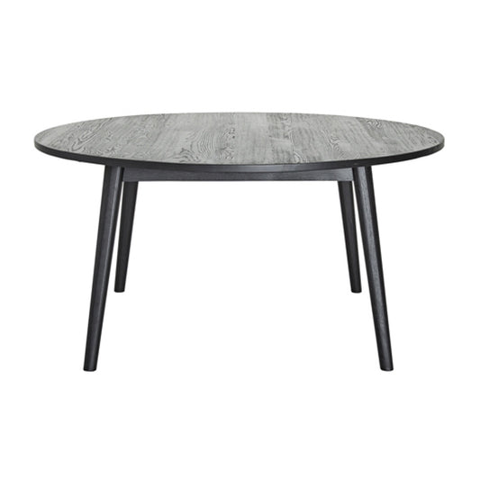 Vaasa oak round dining table black 150cm