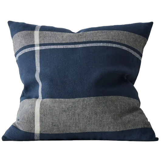 Dante linen cushion cover denim 50cm