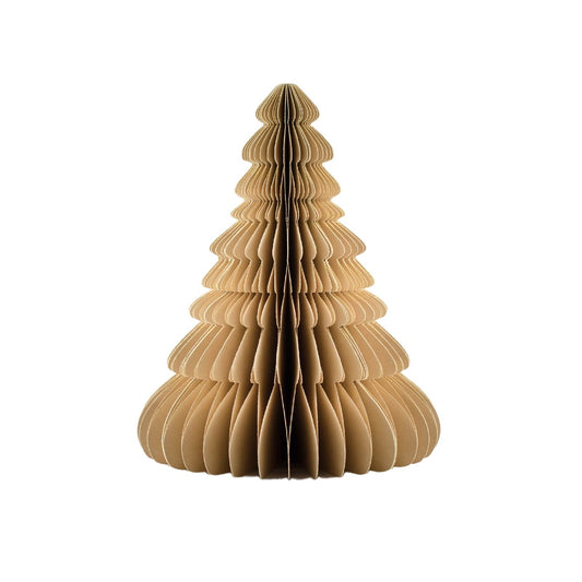 Standing paper xmas tree ornament flaxseed 24cm