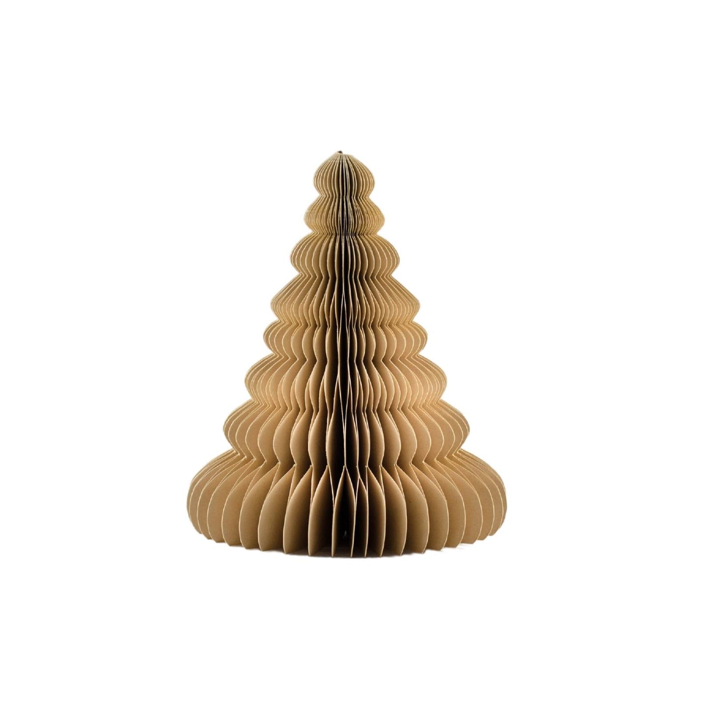 Standing paper xmas tree ornament flaxseed 15cm