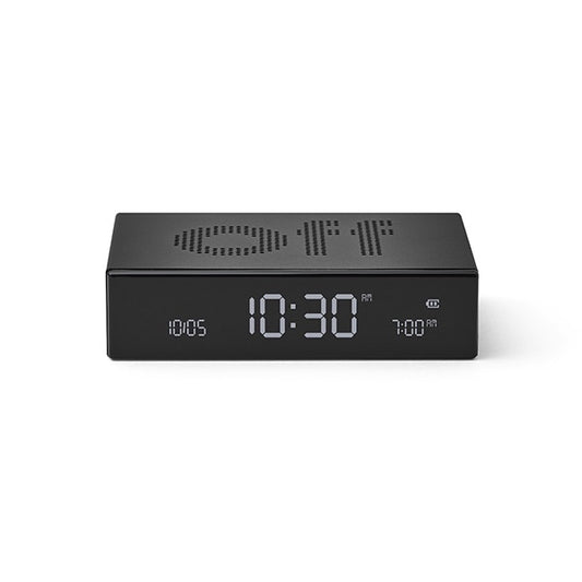 Lexon flip premium reversible alarm clock black
