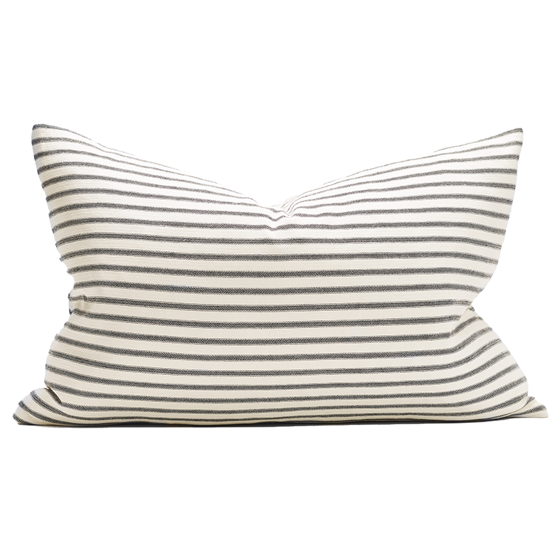 Franklin stripe cushion 60x40cm navy