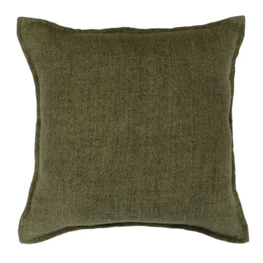 Flaxmill linen cushion cover moss 50cm
