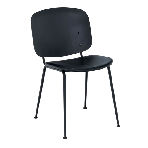 Grapp buffalo leather dining chair black