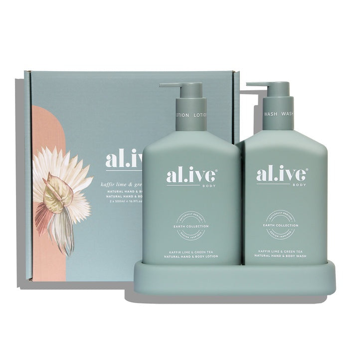 Al.ive wash + lotion duo kaffir lime & green tea 500ml