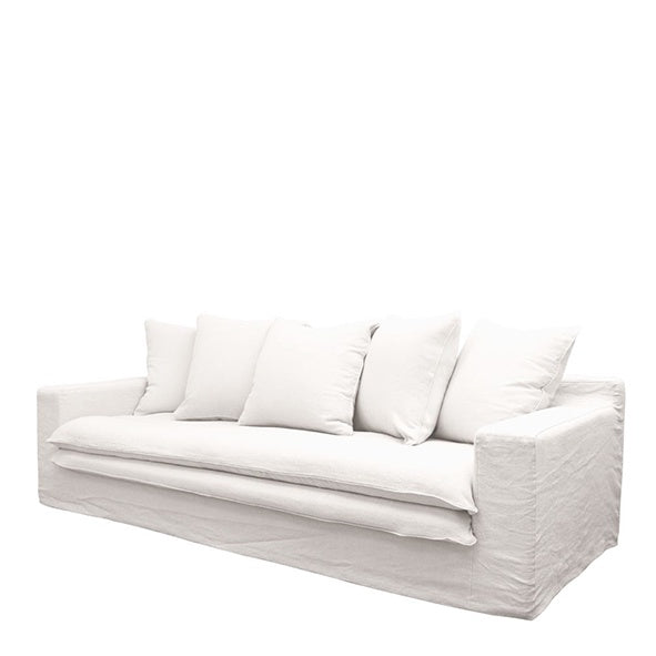 Keely 3-seater sofa white - cover only