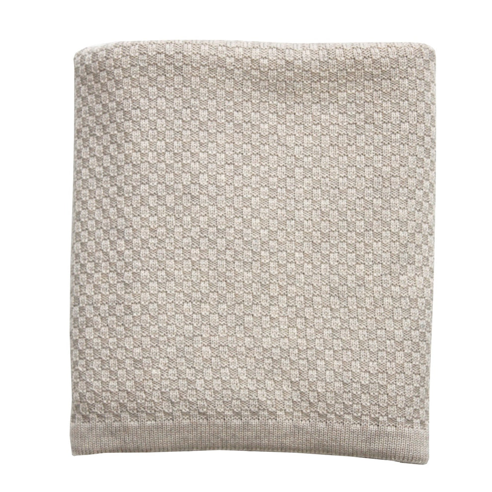 Merino baby basket weave blanket oatmeal green with envy nz