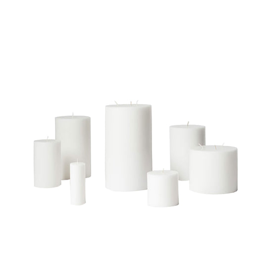 White pillar candle