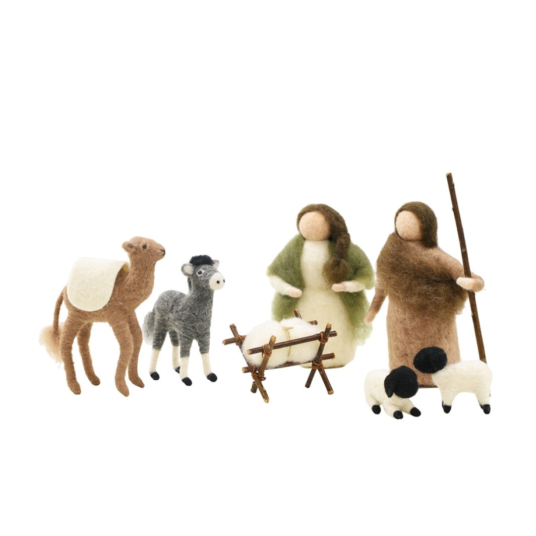 Christmas 7-piece felt nativity set