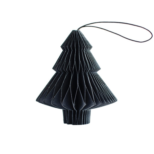 Hanging paper ornament xmas tree charcoal