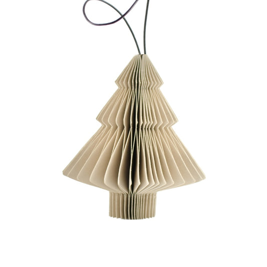 Hanging paper ornament xmas tree linen