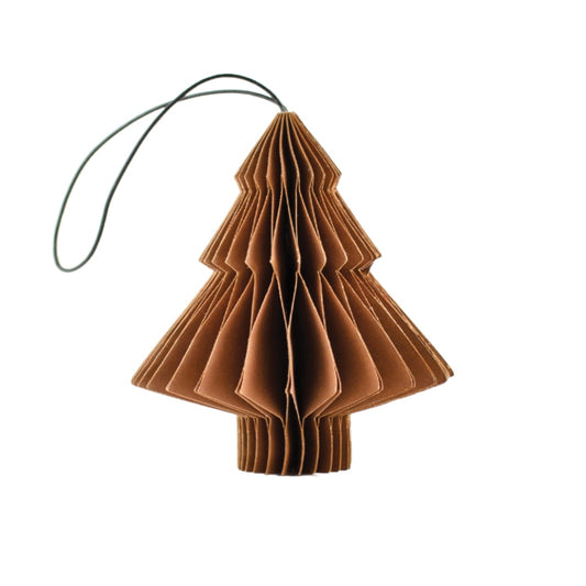 Hanging paper ornament xmas tree rust