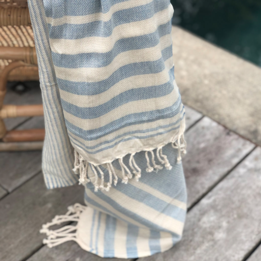 Mykonos Turkish towel light blue