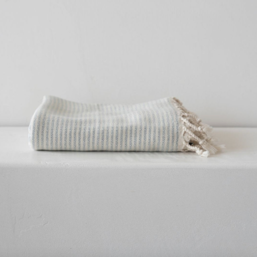 Porto Turkish towel blue stripe