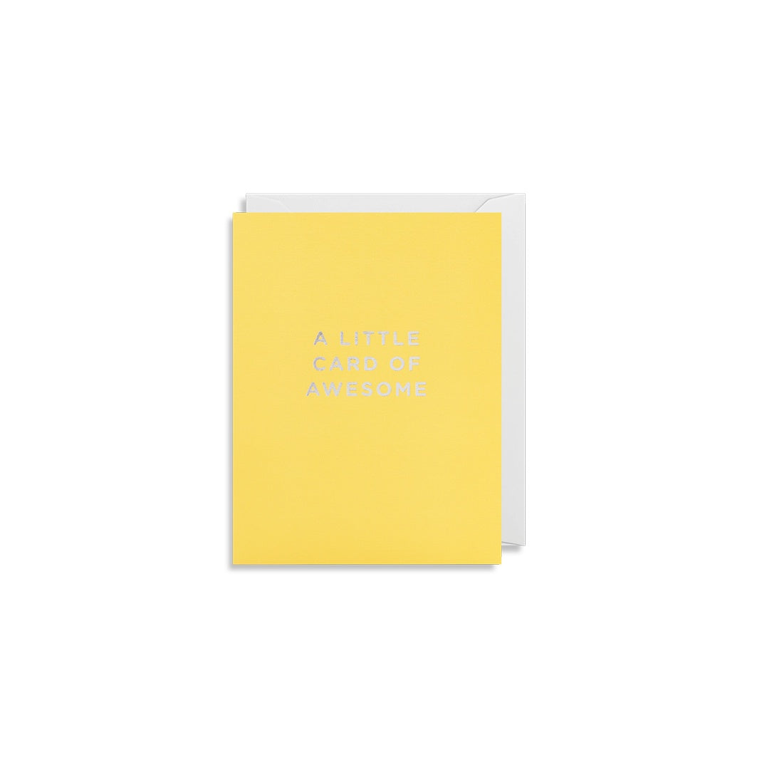Gold foil mini card.  Card is blank inside.  Card size: 90mm x 120mm (folded)  Envelope size: 95mm x 125mm