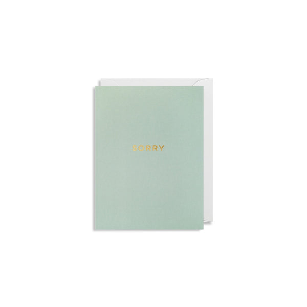 Sorry mini card – green with envy nz