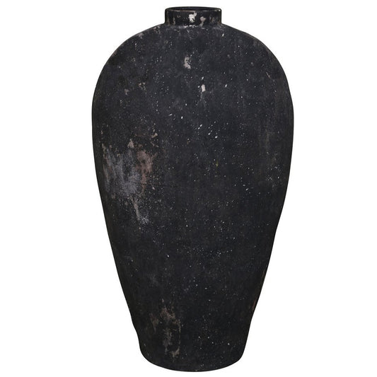 Gorgeous rustic black speckle terracotta floor pot. Featuring a matt finish, this piece will add texture to any indoor setting.   Dimensions: 30 diameter x 61cm high