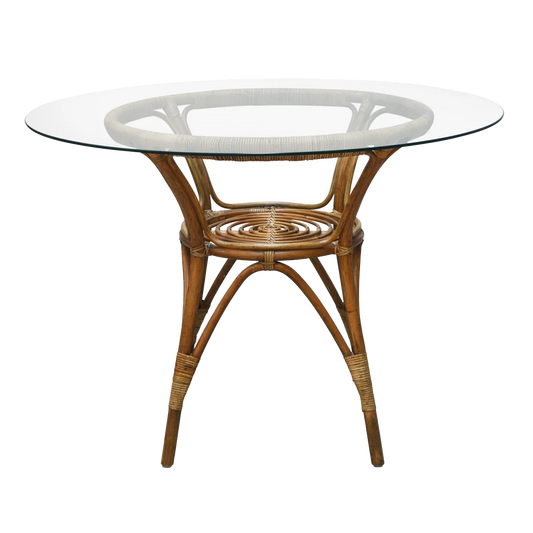 Sika Design glass top cafe table 100cm antique