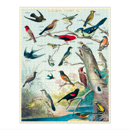 1000-piece vintage jigsaw puzzle birds