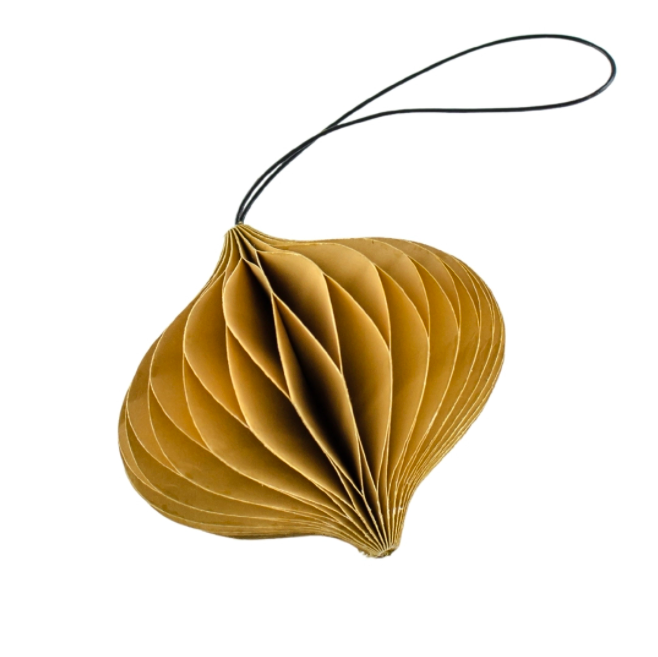 Hanging paper ornament jewel golden sand