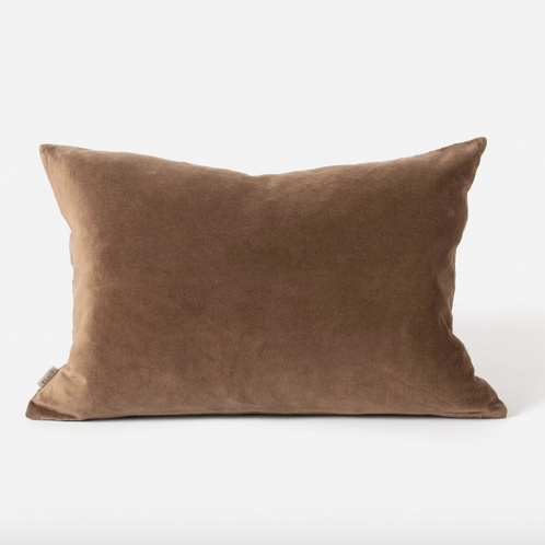 Cotton velvet cushion cover caper 40 x 60cm