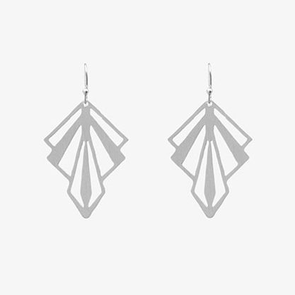 Luca geometric earrings silver