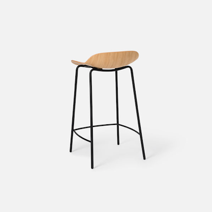 3D oak plywood bar stool 65cm