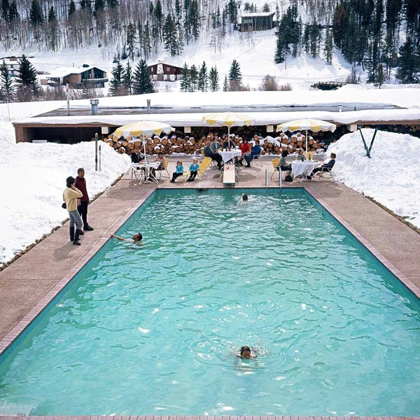 Slim Aarons 'Snow Round the Pool' photographic print