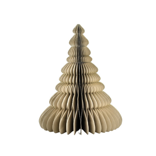 Standing paper xmas tree ornament linen 20cm