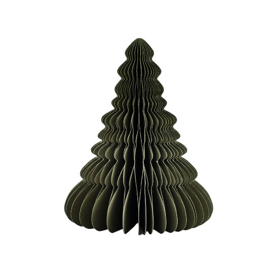 Standing paper xmas tree ornament olive 20cm