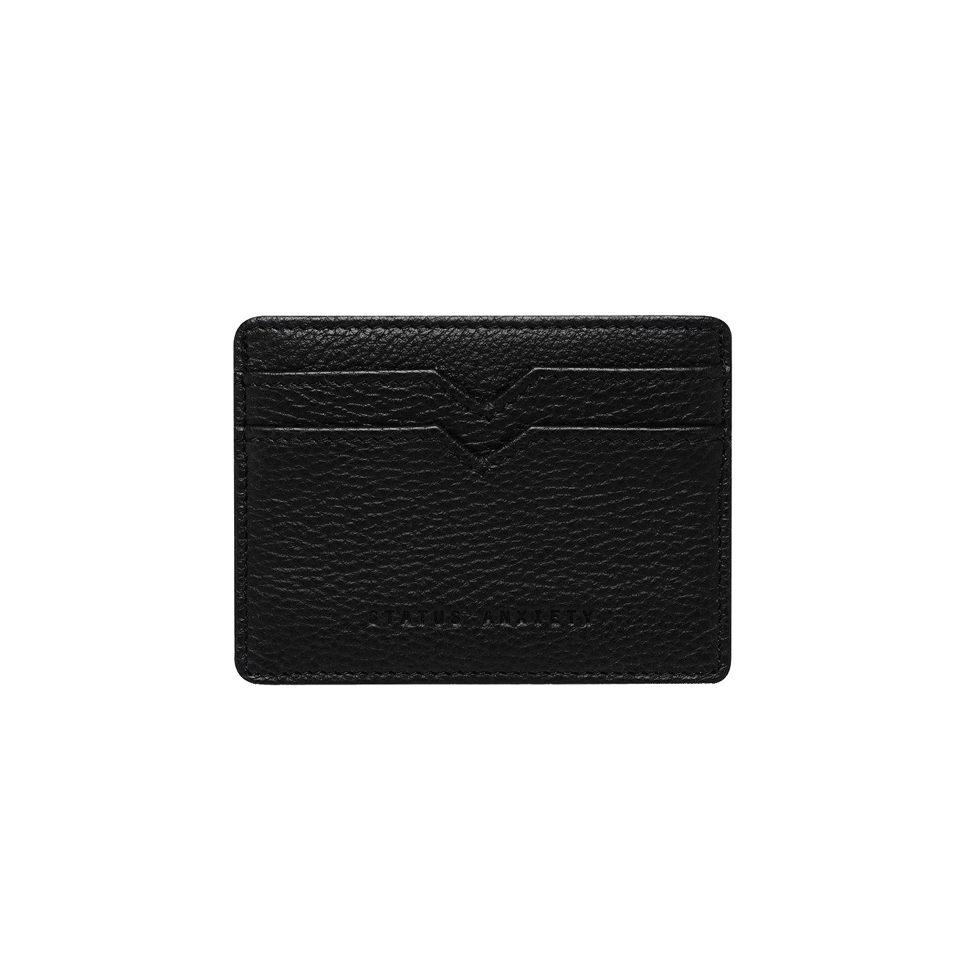 Leather card holder black