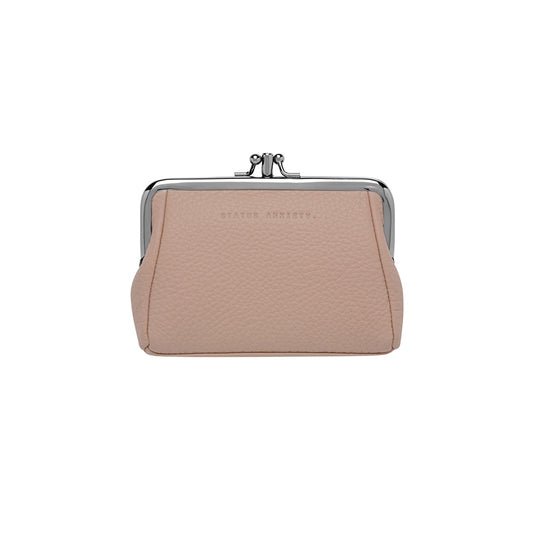 Status Anxiety leather clasp purse pink