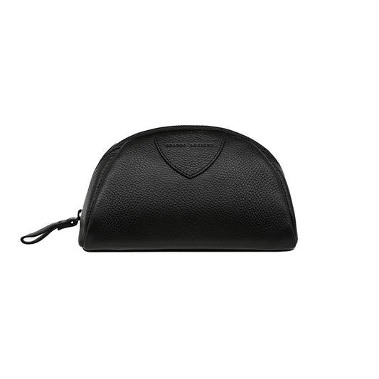Status Anxiety leather wash bag black