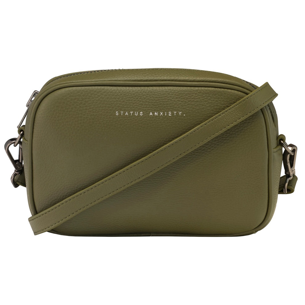 Status Anxiety plunder leather bag khaki green with envy nz