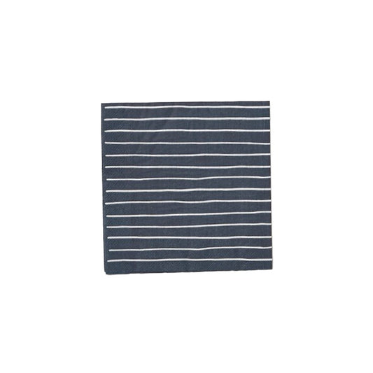 Stripe dinner  paper napkins stripe  navy (20)