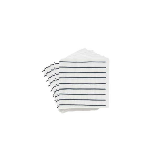 Stripe cocktail paper napkins navy stripe (20)