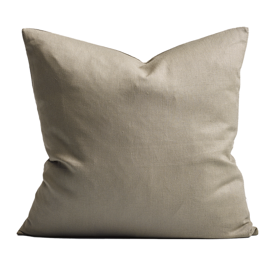 Thread linen cushion olive 50cm