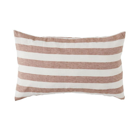 SOW tobacco stripe linen pillowcase set