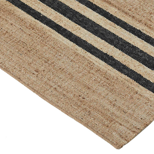 Weave Umbra striped jute rug natural 200 x 300cm