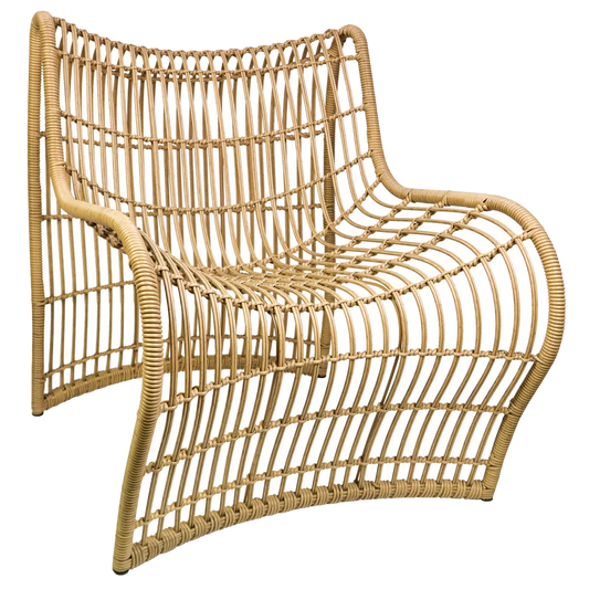 Outdoor wave chair straight weave