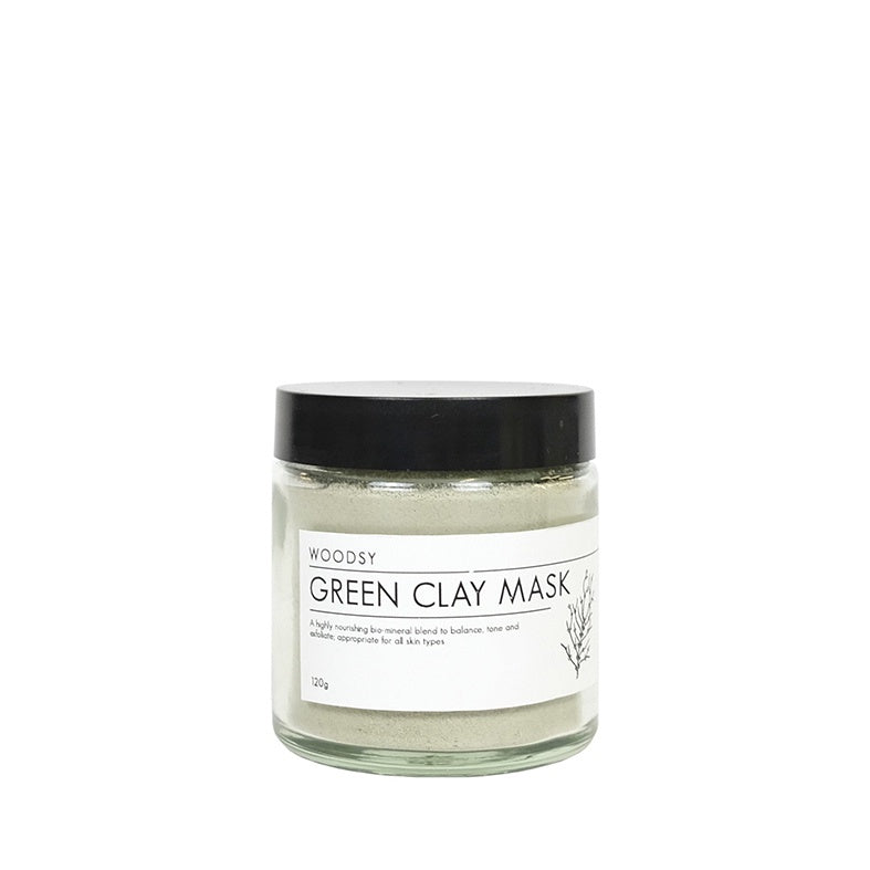 Woodsy green clay mask