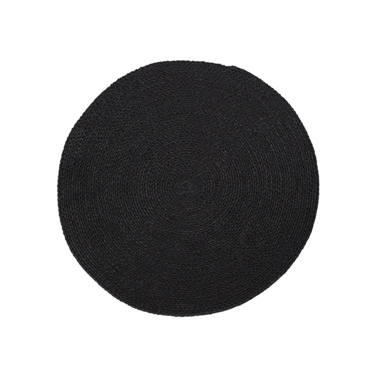 Woven placemat black 34cm