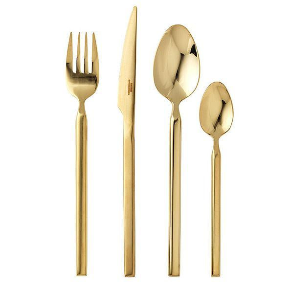 Stainless Steel 16-piece Cutlery Set Gold