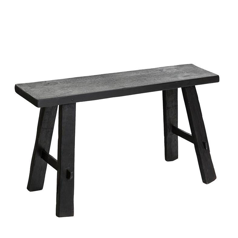 Recycled teak bench seat 80cm black