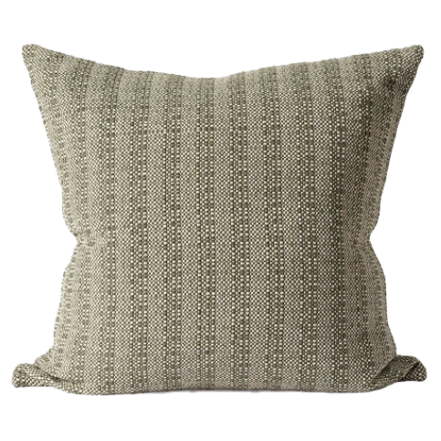 Basketweave cushion cover kale 55cm