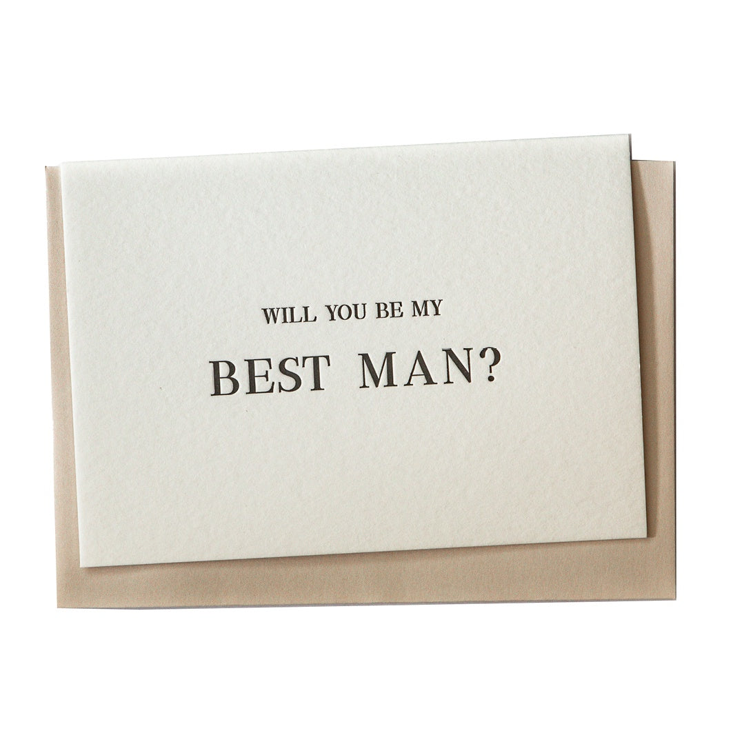 Will you be my best man letterpress card