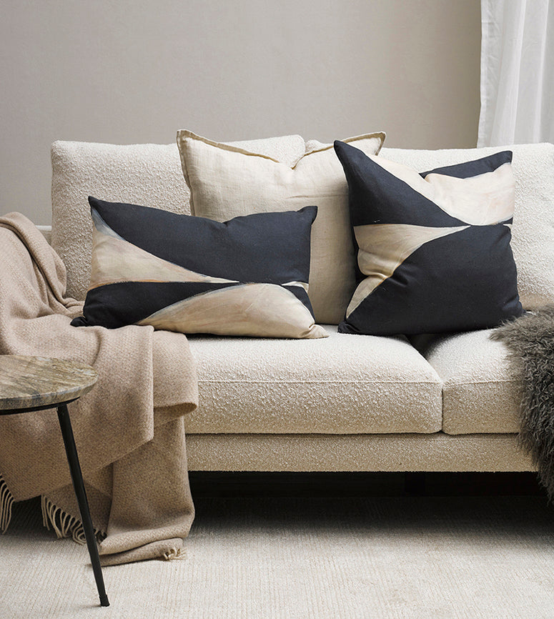 Cassia linen cushion cover natural 55cm