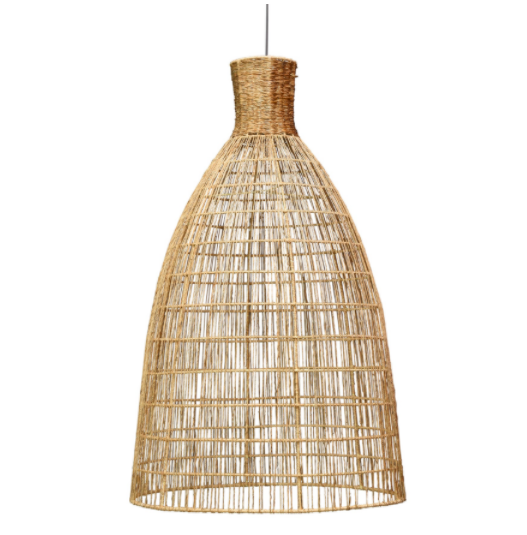 Large jute open light shade