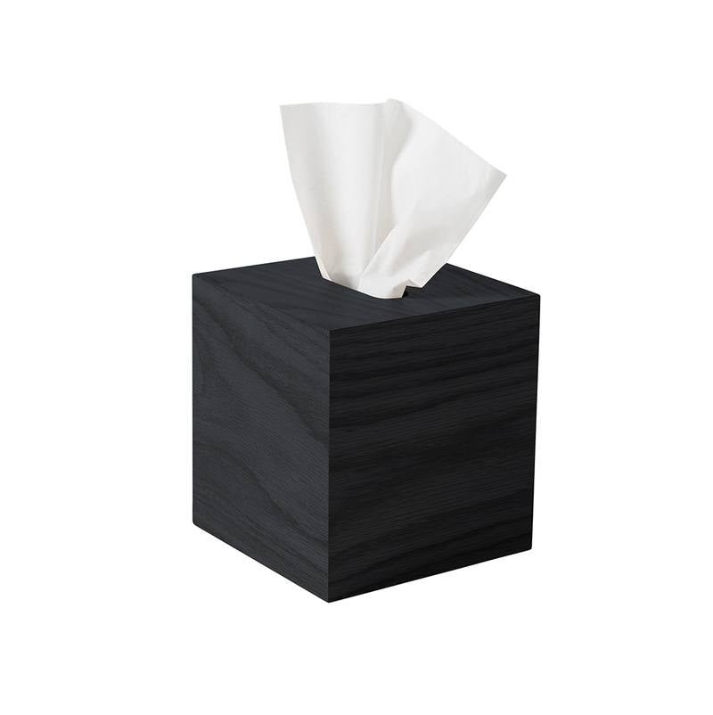 Square tissue box cover black